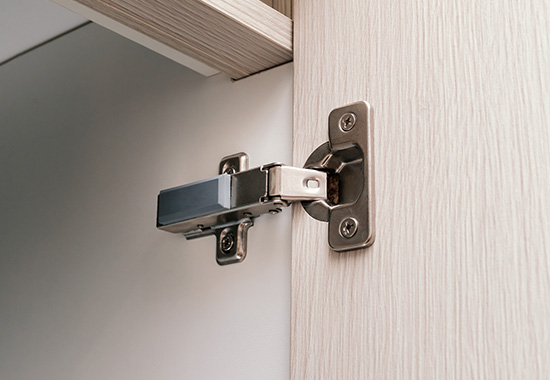 Replace cabinet hinges and hardware