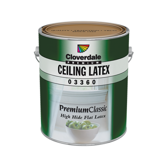 Cloverdale - P/C Flat Latex Ceiling Paint White 3.64L - 03360