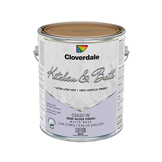 Cloverdale - Kitchen & Bath S/Gloss White Base .910L - 03650 W