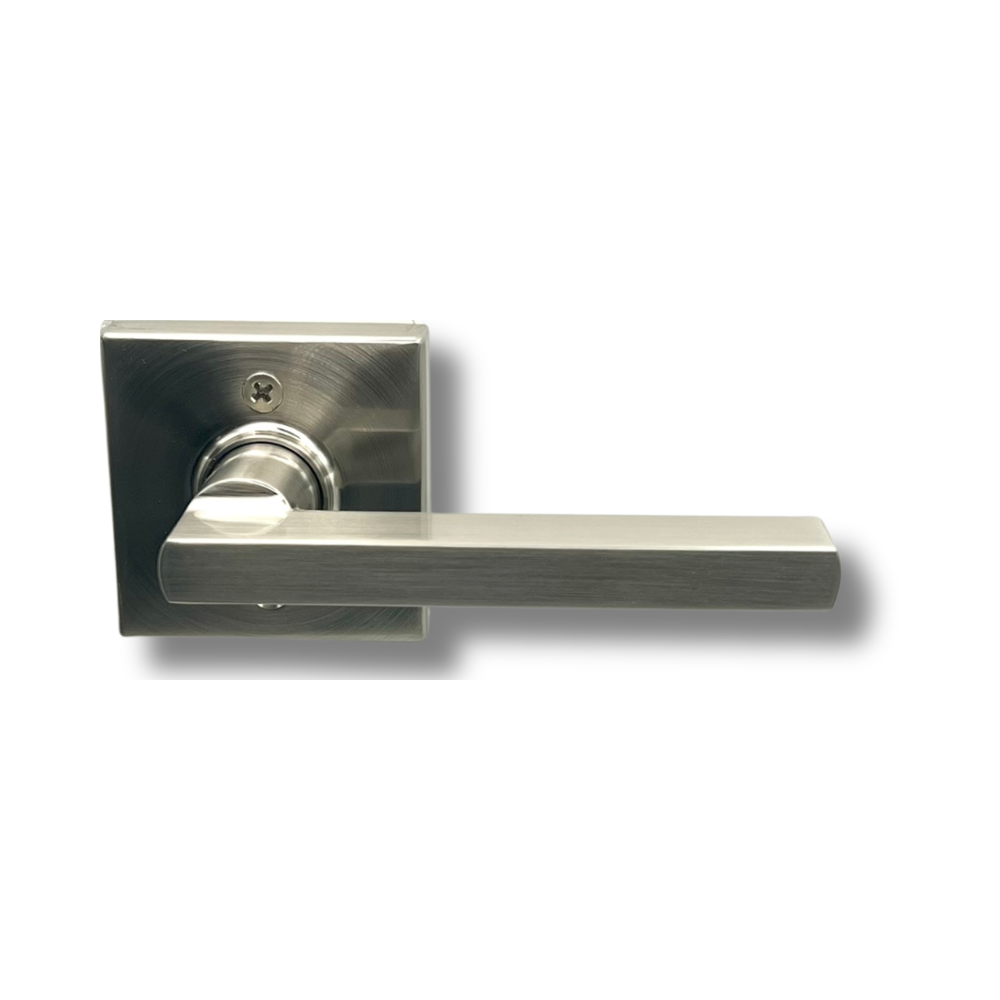 PorteGuard Door Handle - Heavy Duty Dummy Lever Set - Satin Nickel - CDH-09-DUM-SN