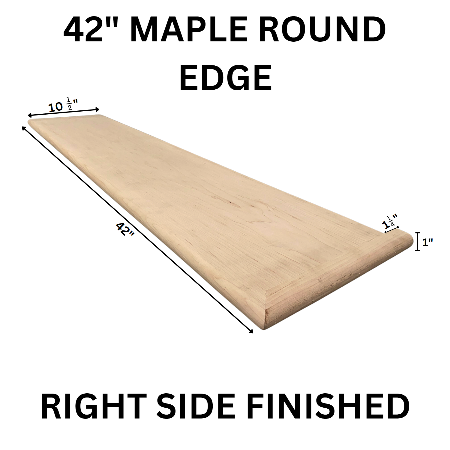 Maple Round Edge Tread 42 Right MRETR-42