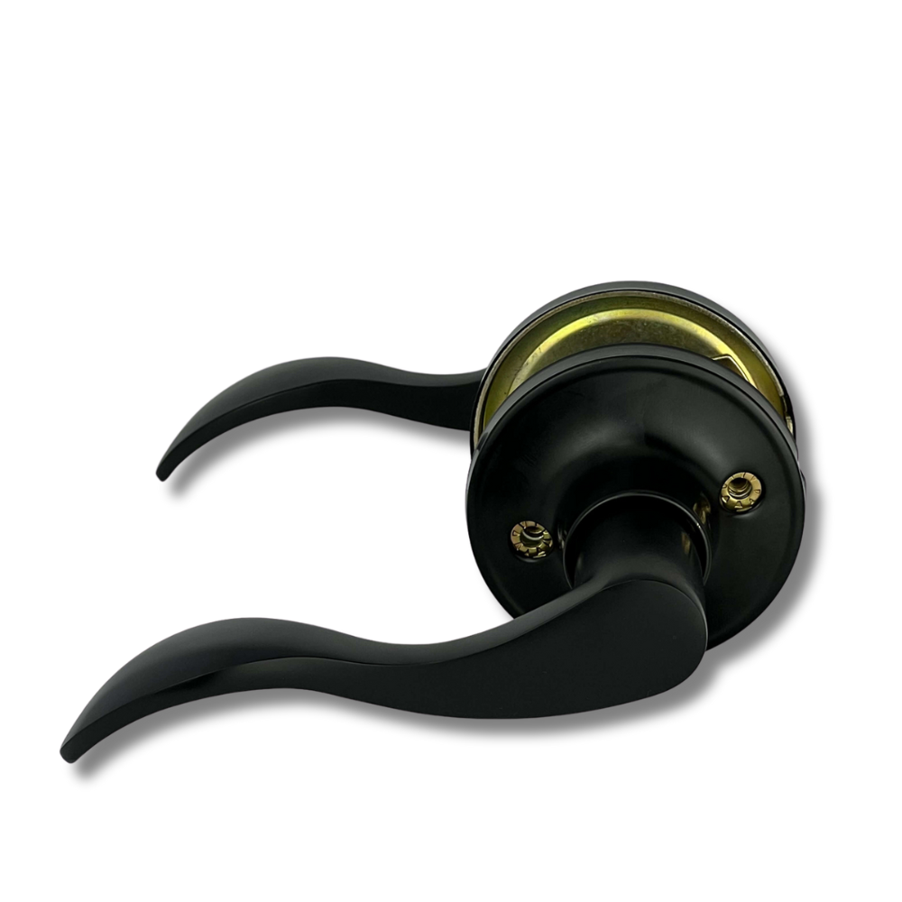 PorteGuard Door Handle - Passage Lever Set - Matte Black - CDH-02-PS-MB