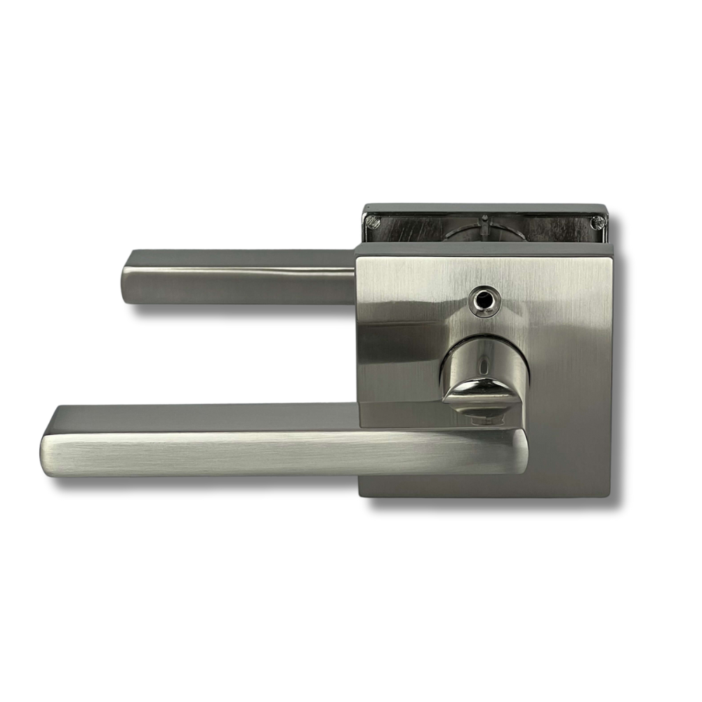 PorteGuard Door Handle - Heavy Duty Passage Lever Set - Satin Nickel - CDH-09-PS-SN