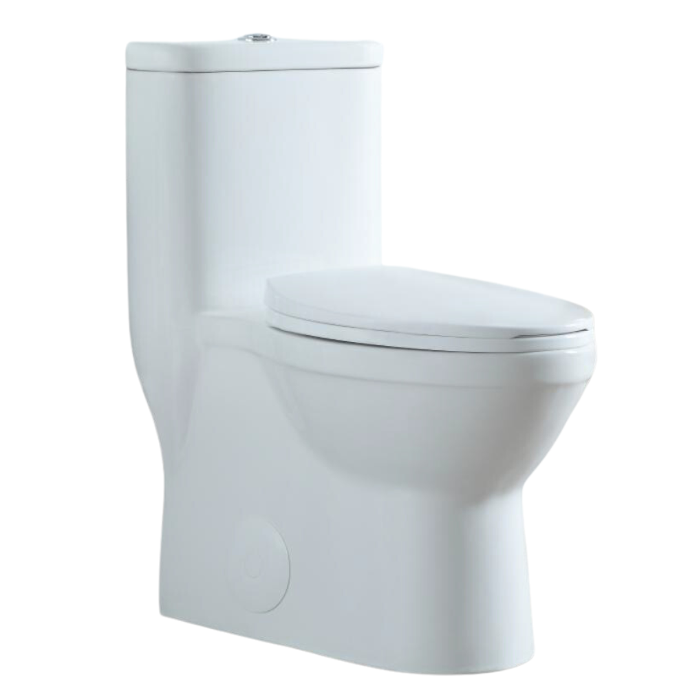 Dureno - One Piece Toilet White Gloss (4.8L-6L / 1.1gal-1.6gal) - T201W