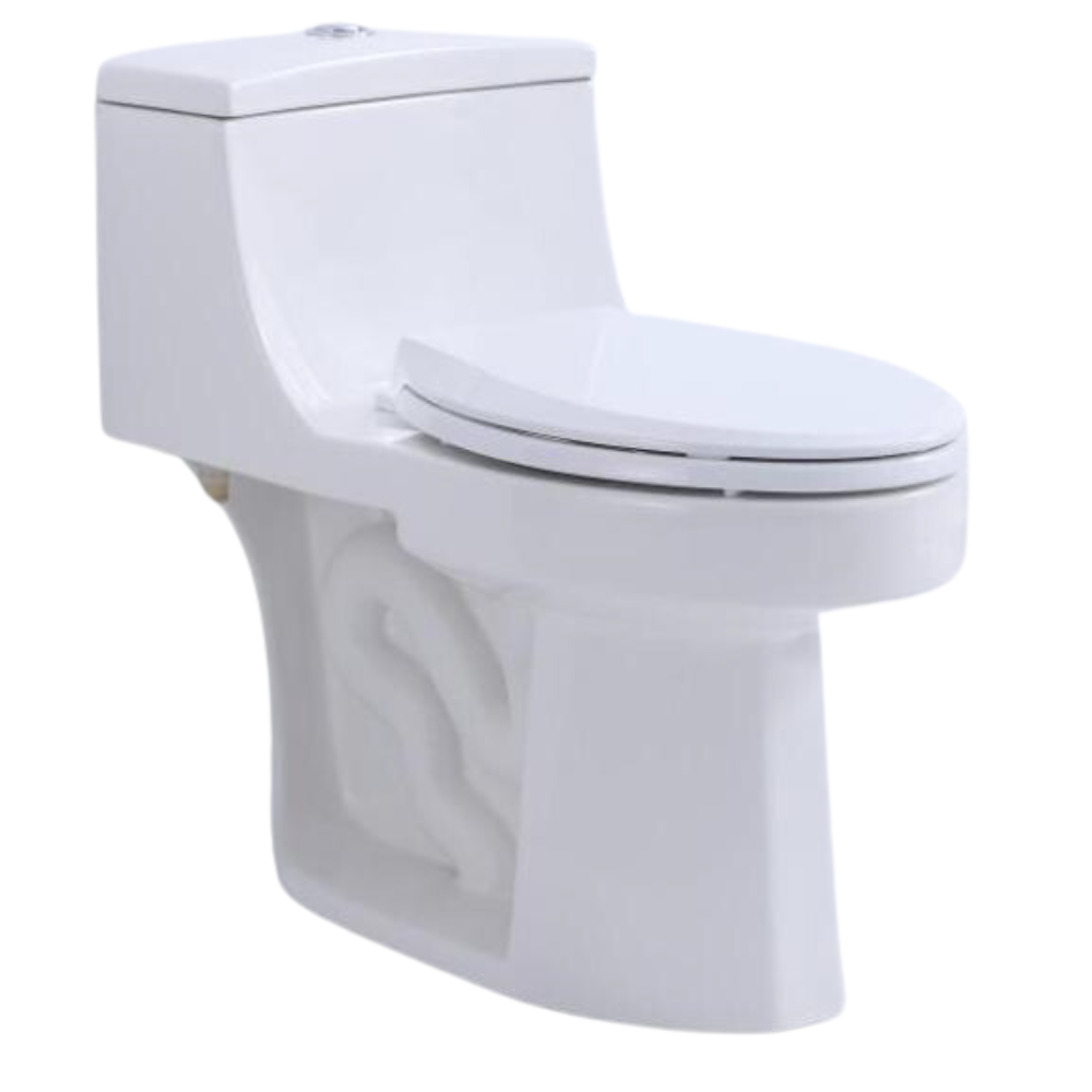 Dureno - One Piece Toilet White Gloss (4.8L-6L / 1.1gal-1.6gal) - T205W